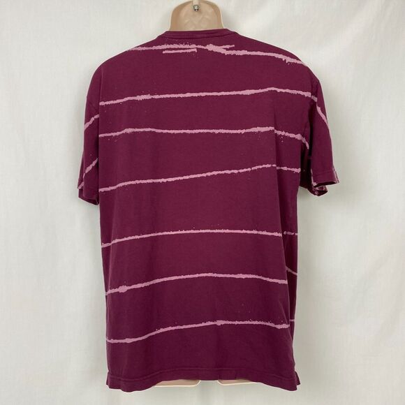 Levis T-Shirt Mens XL Bleach Out Stripe Eagle Graphic Purple Short Sleeve Crew - Picture 5 of 10